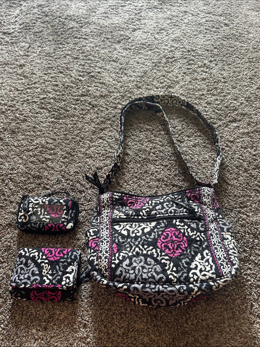 Vera Bradley 3 set with bag, wallet and wristlet wallet